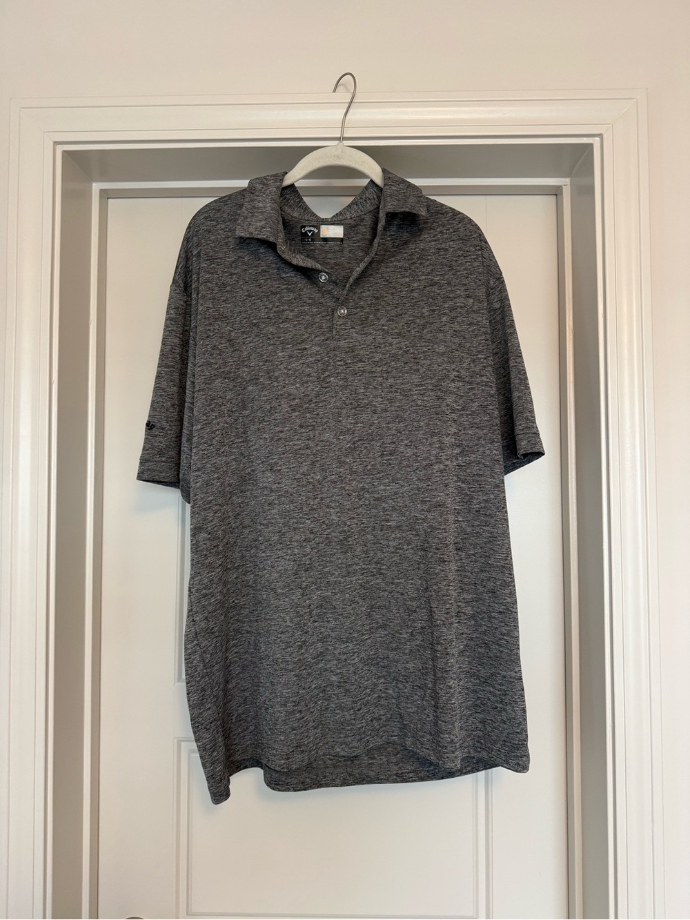 Callaway Men's Gray Polo Shirt - Performance Heathered Polo